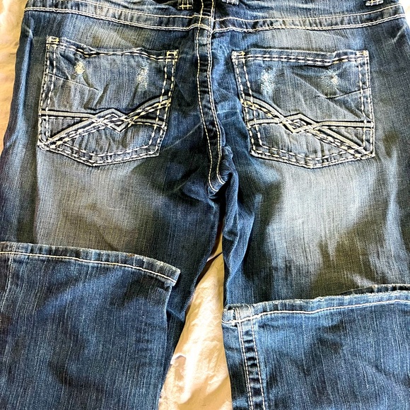 Jeans Donna Buckle BKE Payton Vita Media Bootcut - 30R X 32 (Blu, Cotone Denim) NUOVI